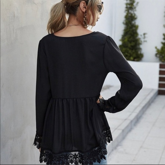🆕🖤 BABYDOLL LACE TOP 🖤🆕 - Picture 6 of 6